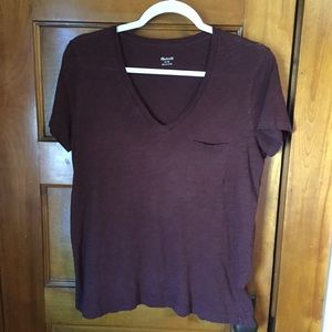 Madewell Short Sleeve V Neck Pocket Top